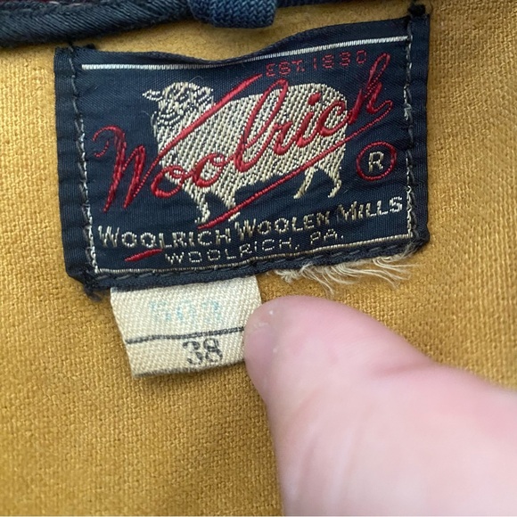 Vintage Woolrich Jacket Mens 38 Red Black 1940s Buffalo Plaid Chinstrap Hunting - Picture 3 of 6